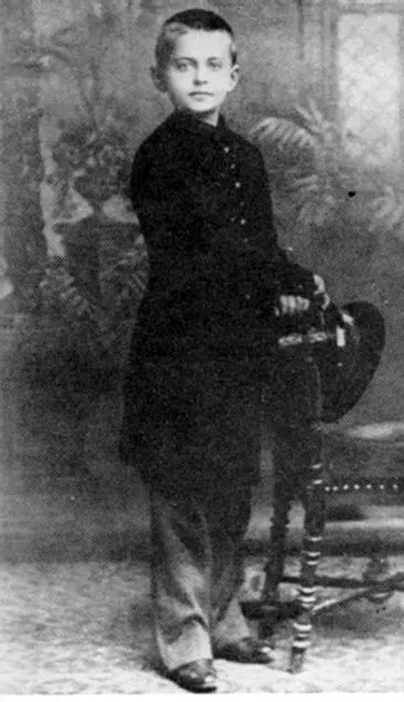 Portait of Leon Trotsk with 8 years