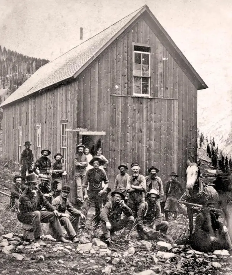A miners' boardinghouse 