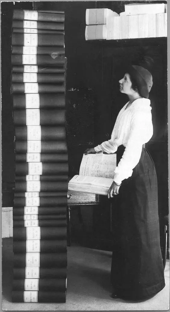 Elin Wagner with Petition for Women's Suffrage
