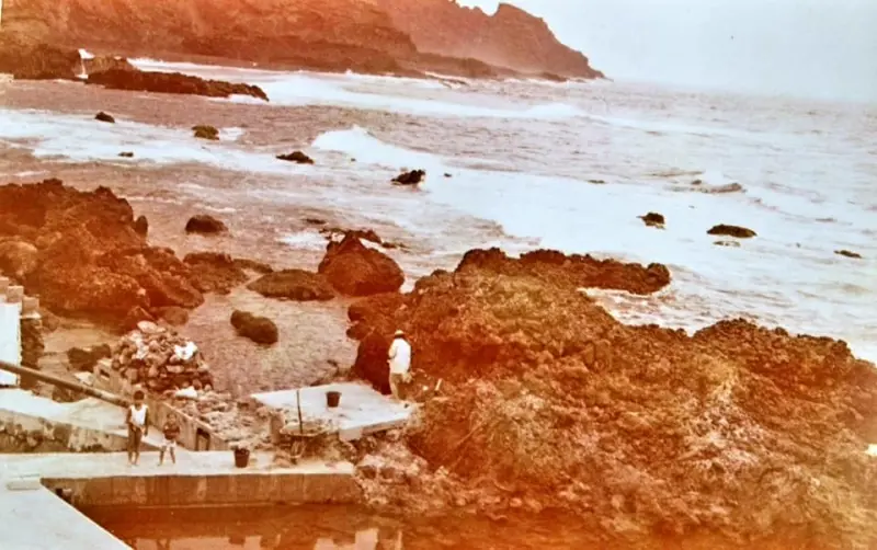 Inicios de Las Piscinas Naturales de La Fajana 