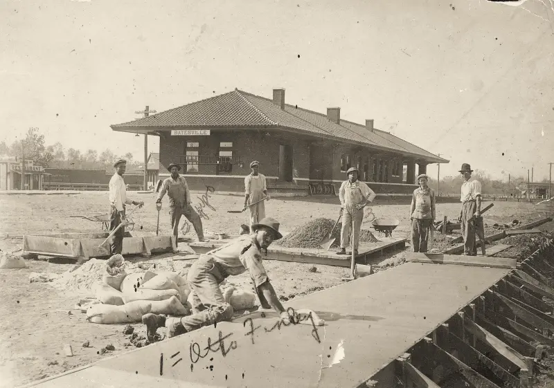 Train depot on Lawrence Street