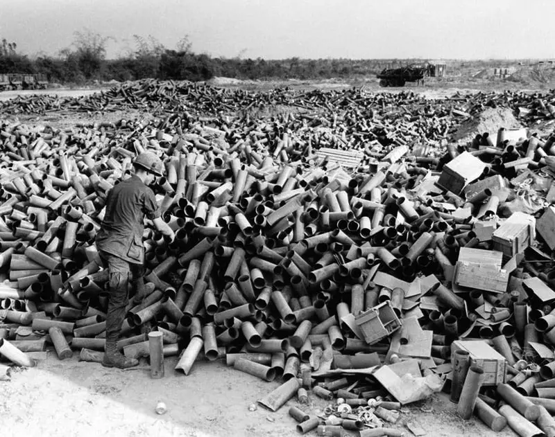 Projectile Cartridges After Shelling