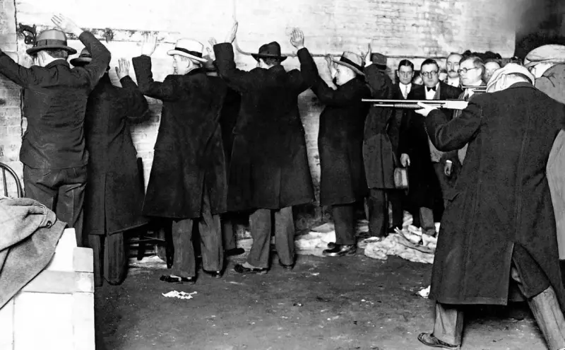  re-enactment of the St. Valentine’s Day massacre