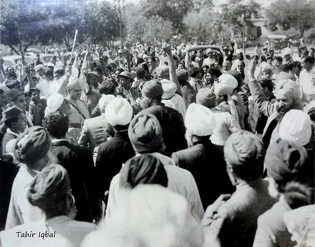 Sikh demonstration against division of Punjab