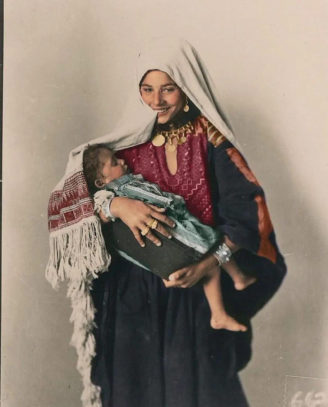 A Palestinian mother with her child