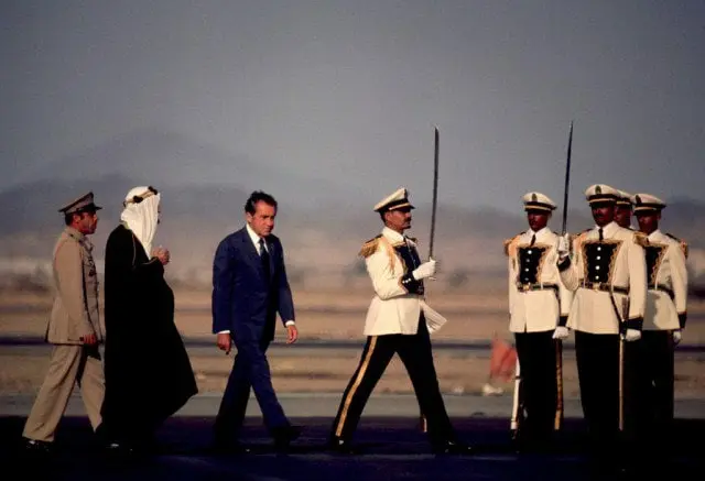 US President Richard Nixon is visiting Saudi Arabia.