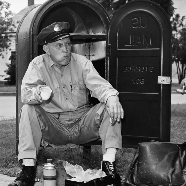 Mailman takes a break