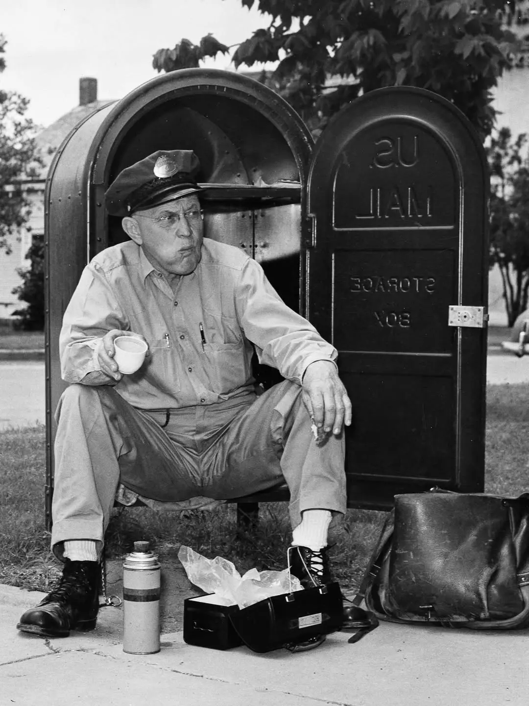 Mailman takes a break