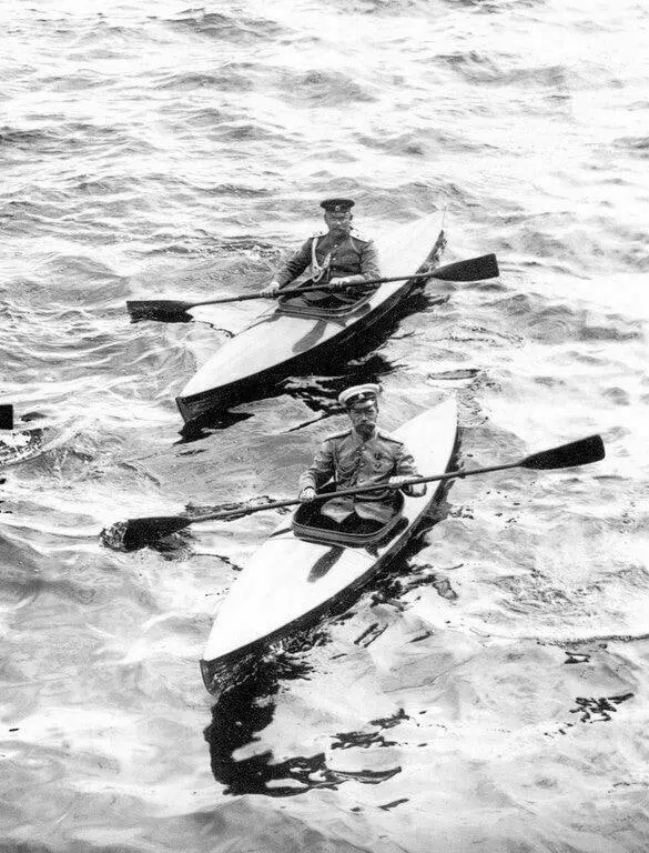 Emperor Nicholas II on a Kayak
