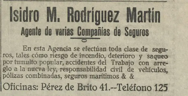 Publicidad La Palma, 1933