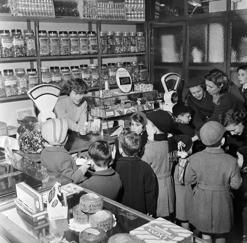 Children in a sweet shop