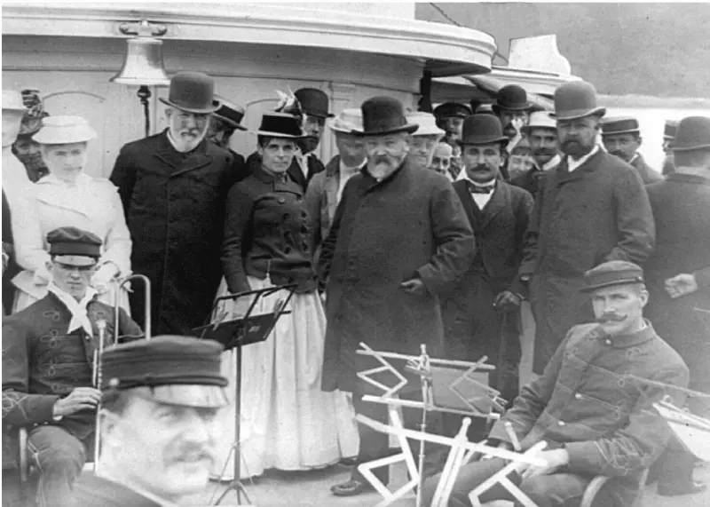 President Benjamin Harrison on ship