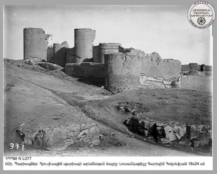 The gates of the city of Ani. The western end of the northern enclosure