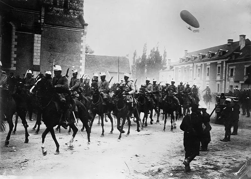 French Cavalry and Airship
