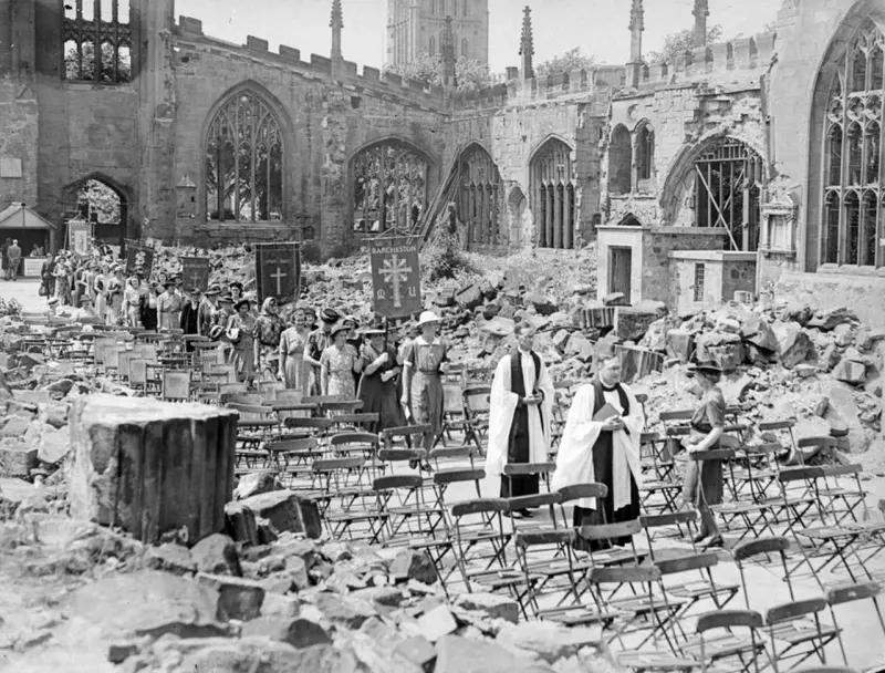 Service in the Destroyed Luftwaffe Cathedral of St. Nicholas