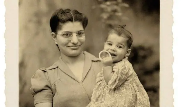 Baby Freddie Mercury with his mom
