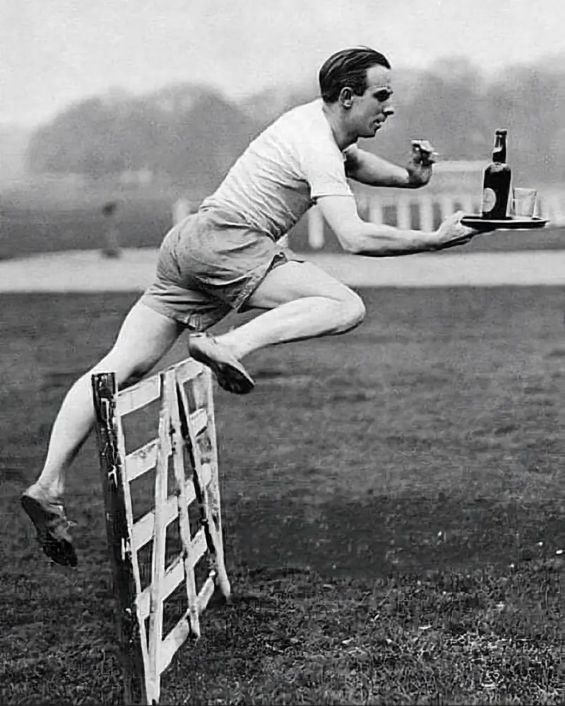 Percy Hodge Demonstrating Steeplechase Jump