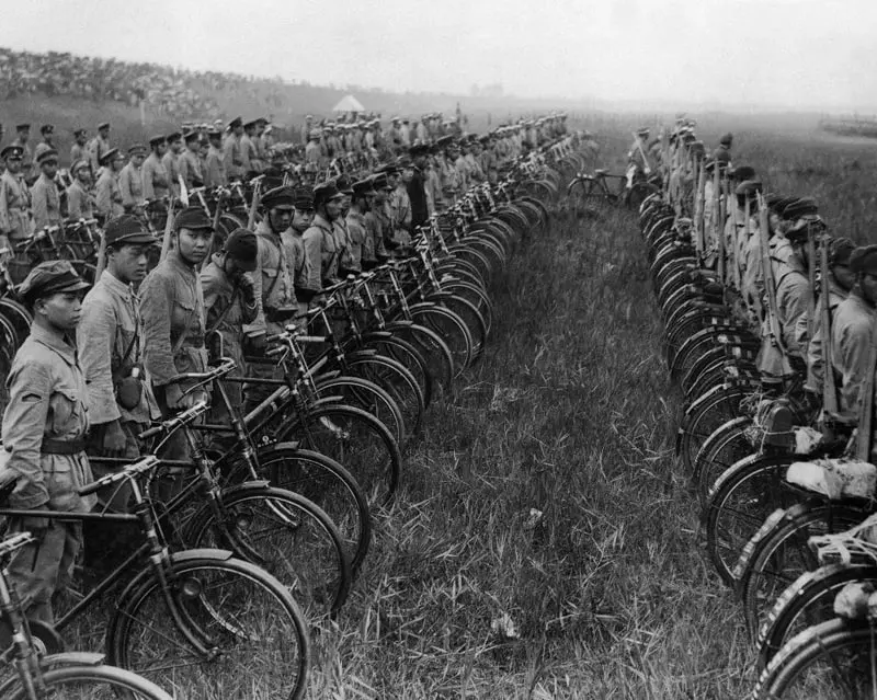 Japanese Students Undergoing Military Training