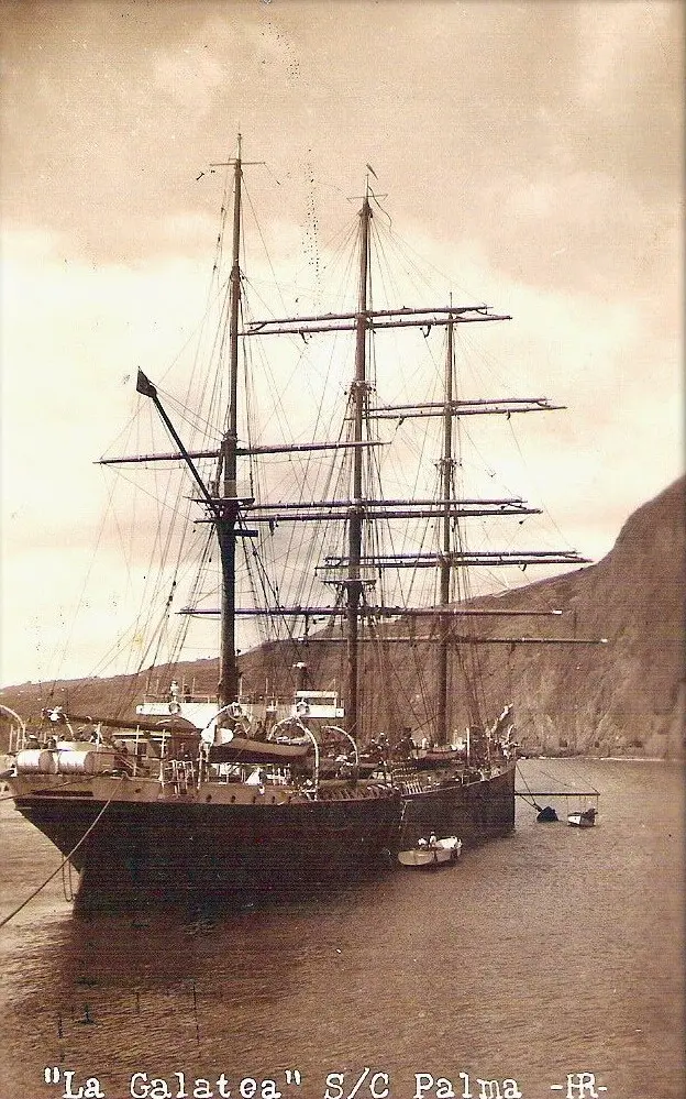 Galatea en el puerto.