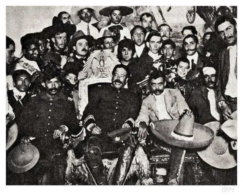 Villa y Zapata primer encuentro en el Palacio Nacional.