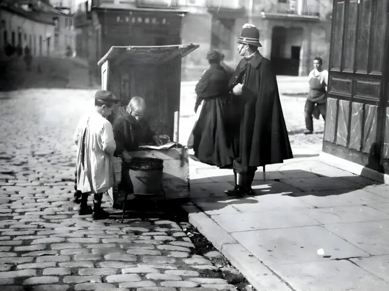 Vendedora de castañas