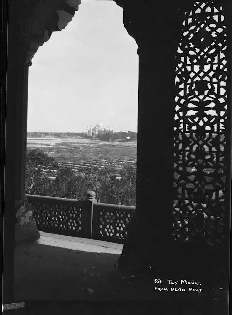 View of Taj Mahal from Agra Fort 