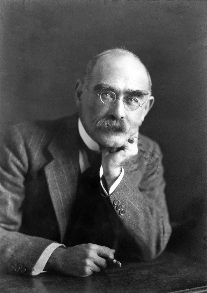 Kipling late in his life, portrait by Elliott & Fry