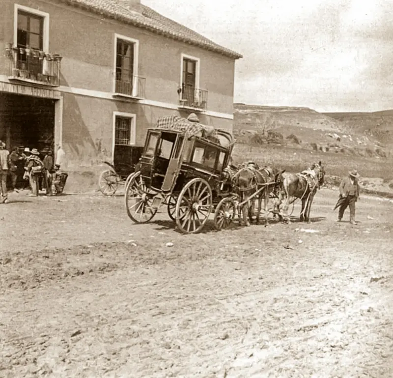 Parada de la diligencia en la venta