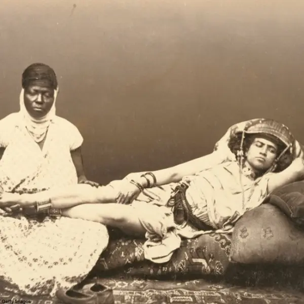 A woman with her maid