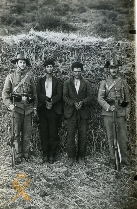 Recreación de detención en el norte de La Palma.