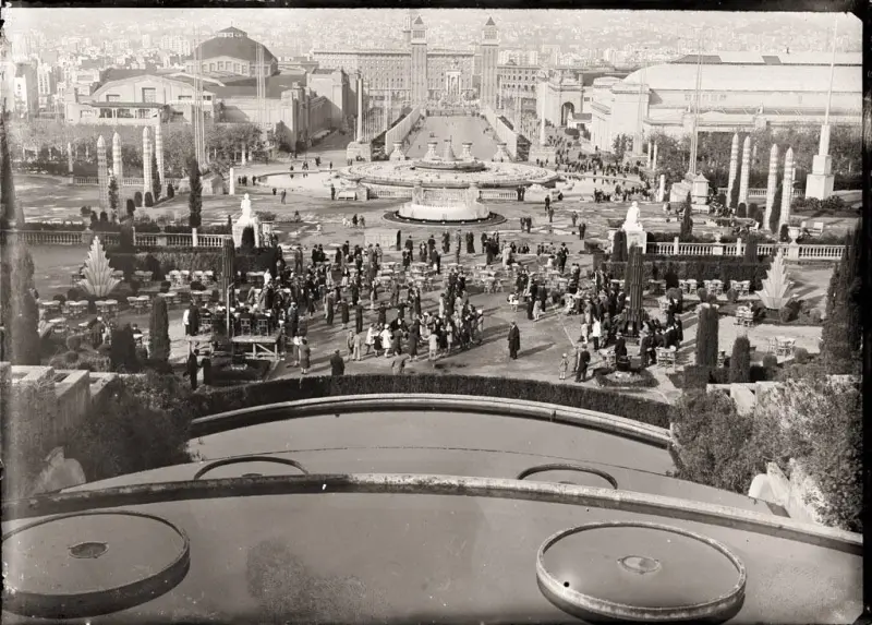 Plaza de España y el Recinto Ferial desde Montjuic.