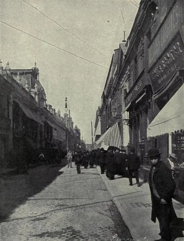 El pulso de Santiago: la calle Estado hacia 1909