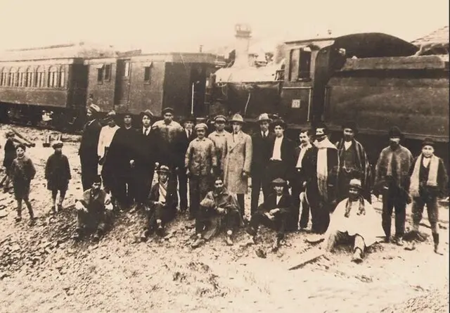 Tren en la estación de Pichilemu,
