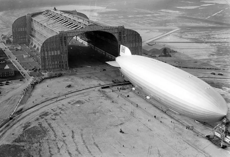 First Flight of Zeppelin LZ 129 Hindenburg