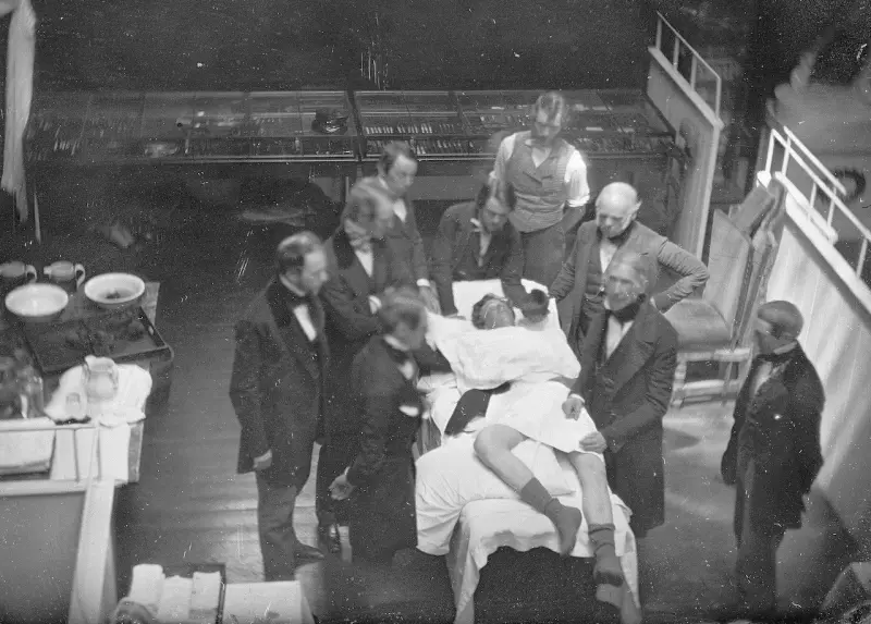 First Surgery Using Inhaled Ether