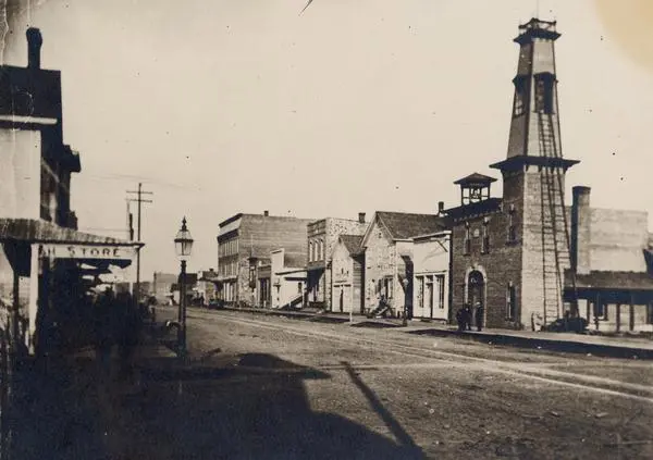 Water street, before the fire of the 1880