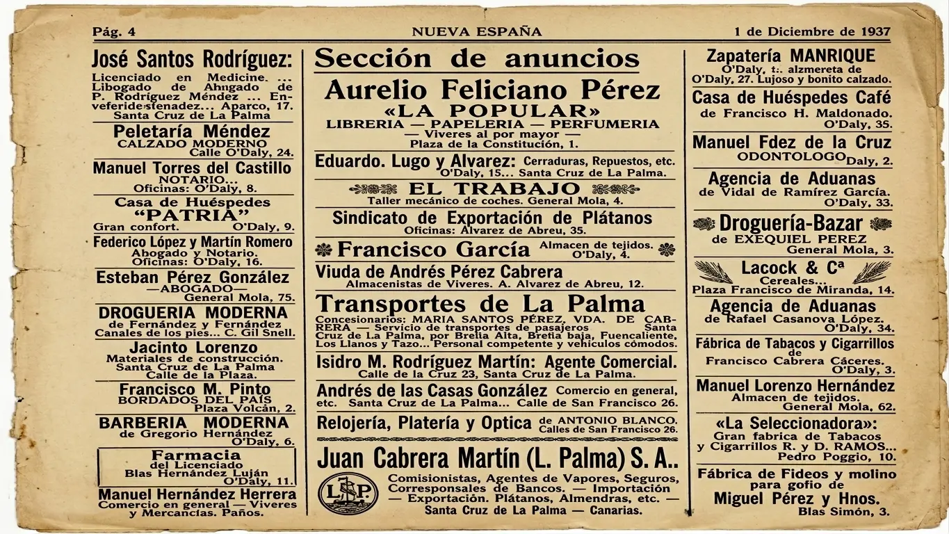 Publicidad Santa Cruz de La Palma.