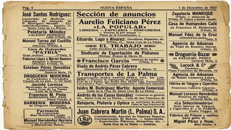 Publicidad Santa Cruz de La Palma.