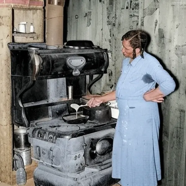 A woman preparing gravy