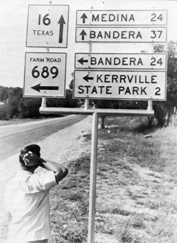 Road sign in Kerrville