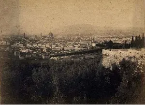 Panorama di Firenze  su carta all’albumina