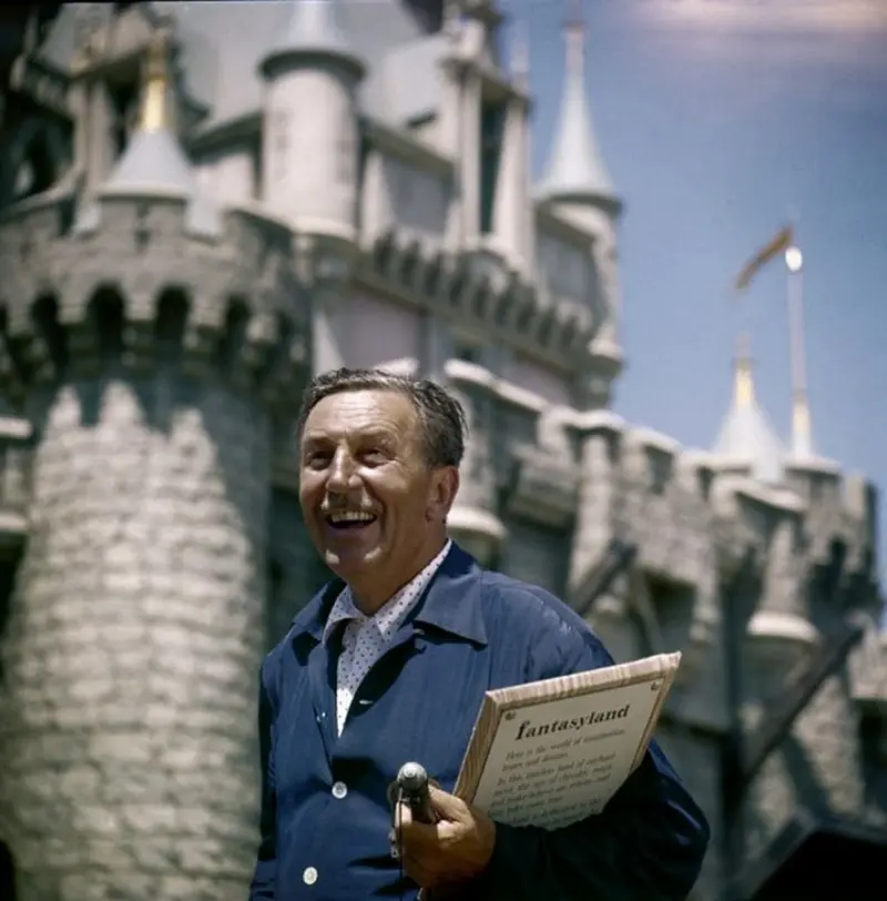 Happy Walt Disney on the opening day of Disneyland