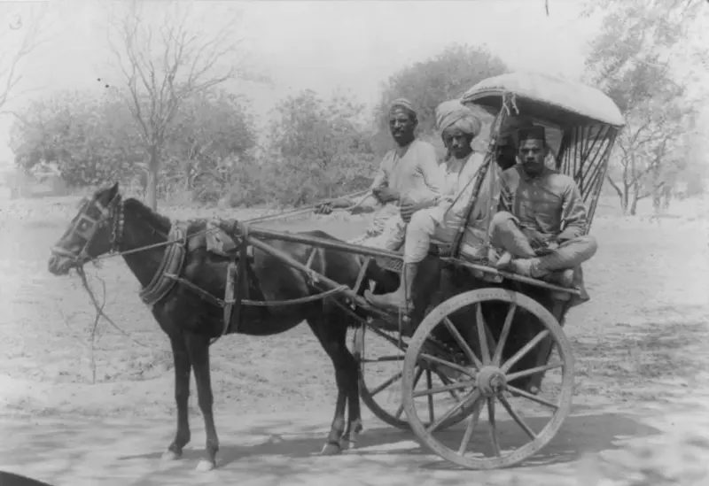 Two-wheeled Horse-drawn cart