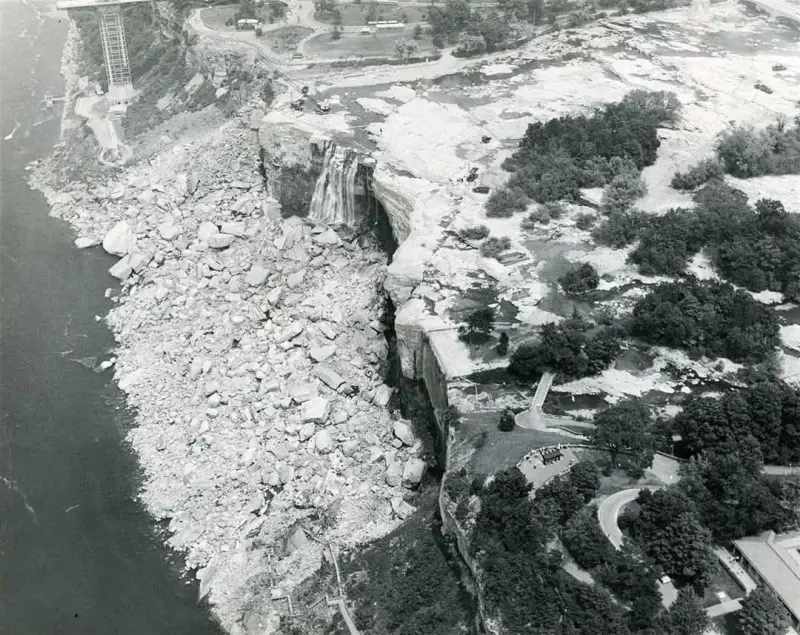 Niagara Falls without water
