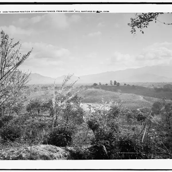 View towards position of American forces