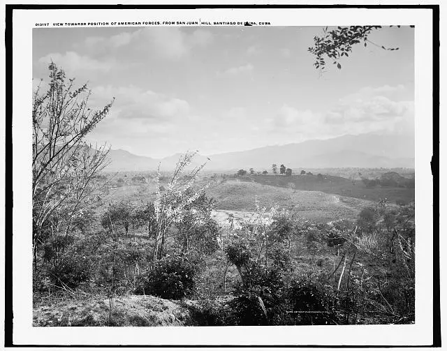 View towards position of American forces
