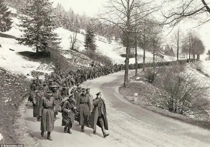 A German Regiment marching down
