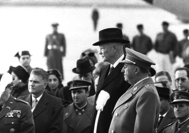 Franco junto al presidente estadounidense Eisenhower