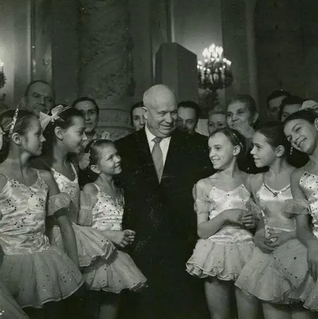 Nikita Khrushchev at a children's New Year party