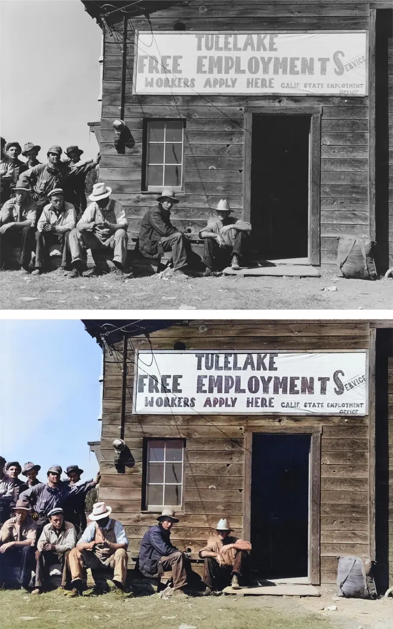 Workers at a small office